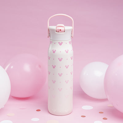 Harmony Stainless Steel Water Bottle with Flip-Up Straw Spout - Minnie Mouse, 32 ounces