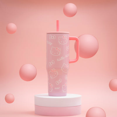 Sutton Insulated Straw Tumbler with Splash-Proof Lid - Hello Kitty, 30 ounces