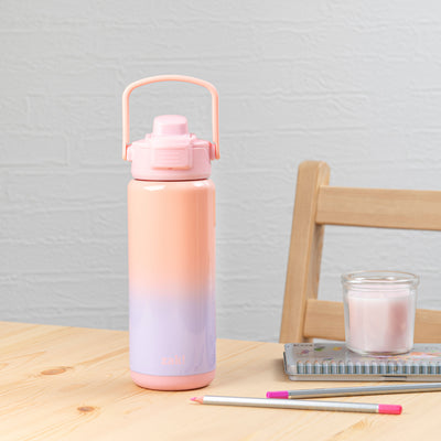 Beacon Stainless Steel Insulated Kids Water Bottle with Covered Spout - Ombre Lavendar, 20 Ounces