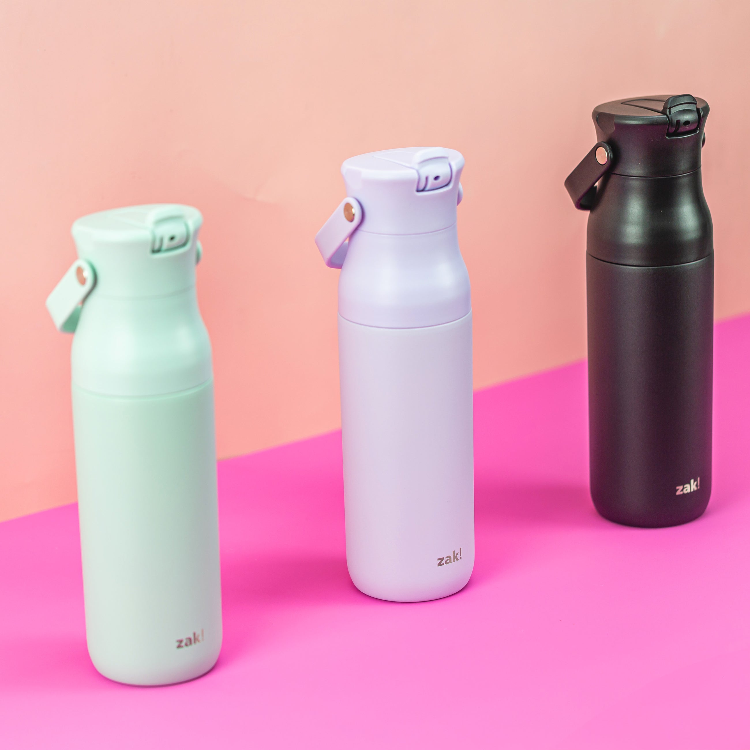 Harmony Recycled Stainless Steel Insulated Water Bottle with Flip-Up Straw Spout - Icicle, 32 ounces