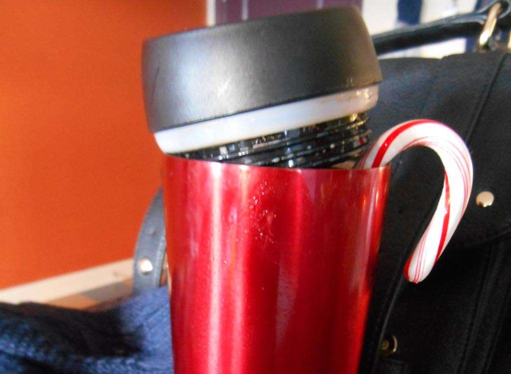 candy cane in cocoa drink