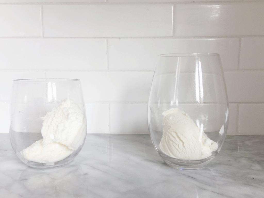 whipped cream in glass