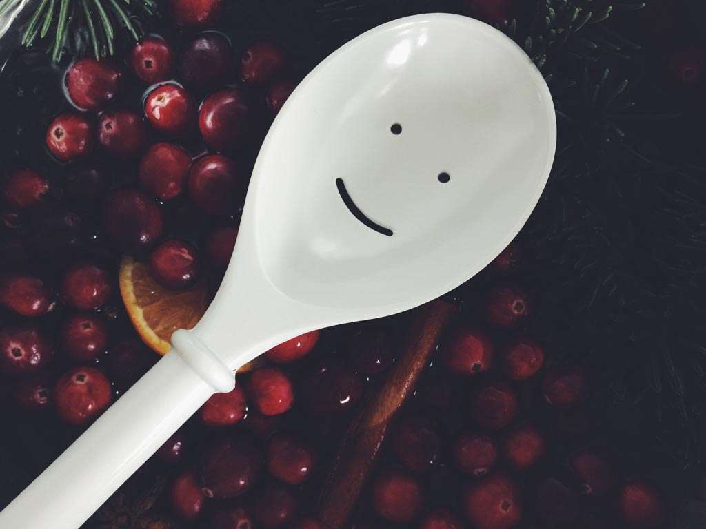 cranberries in pot