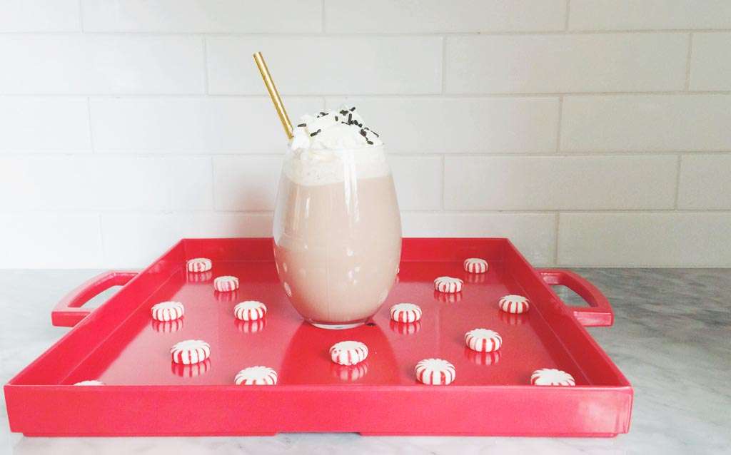 mints on serving tray