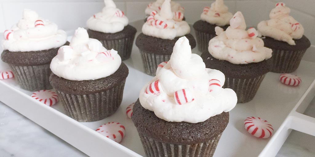 Chocolate Cupcake Recipe with Peppermint Frosting