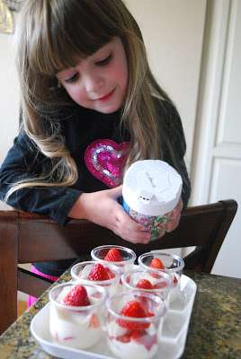 strawberry and yogurt cups
