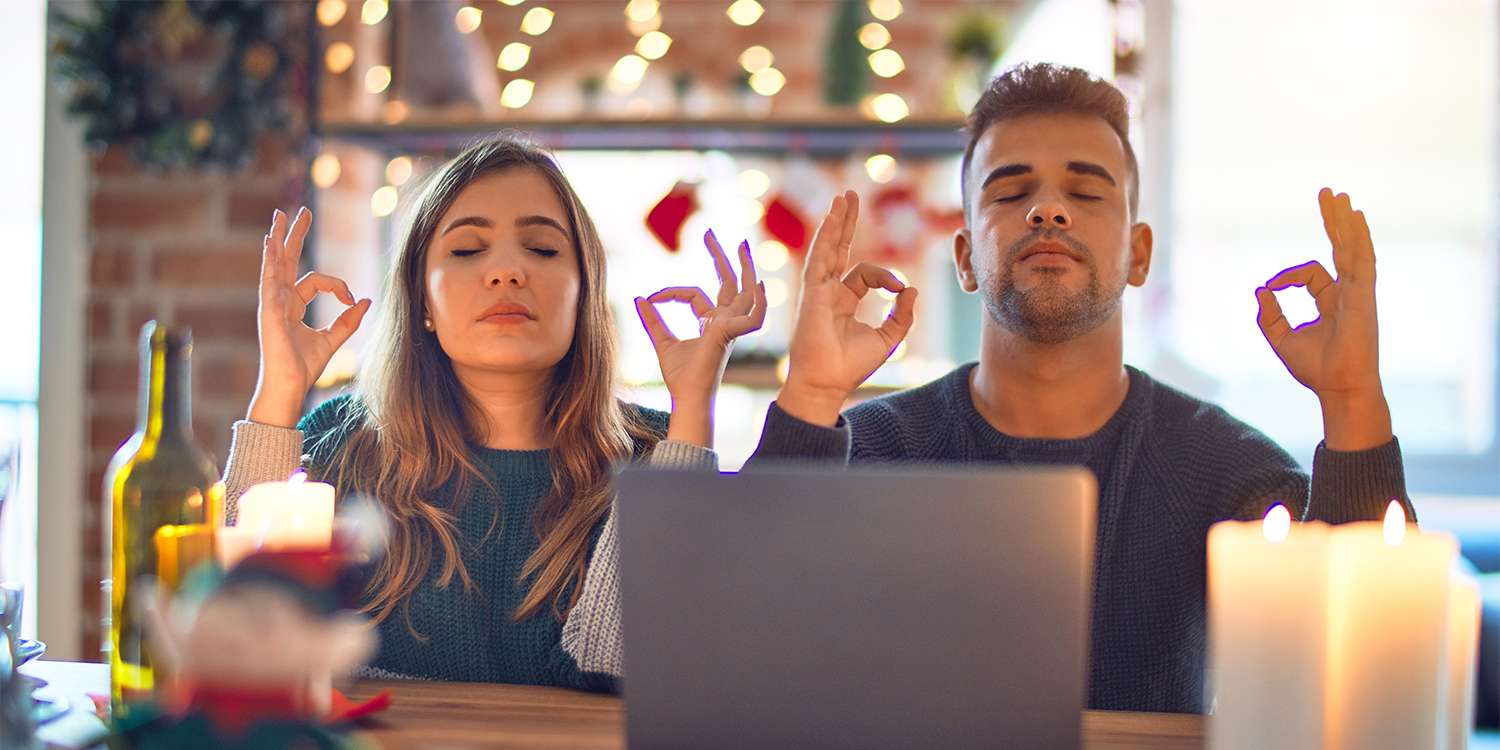 relaxed man and woman