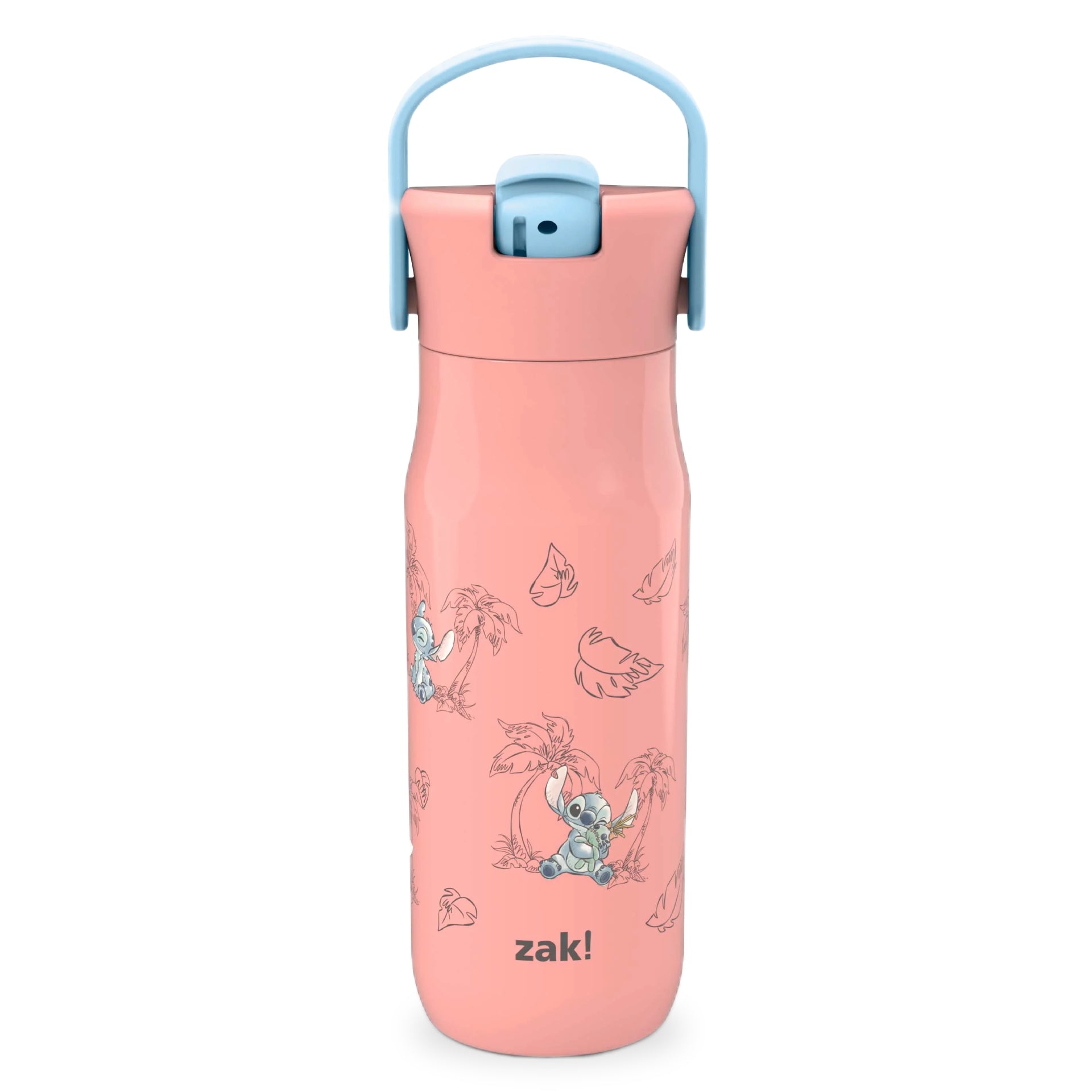 Disney Lilo and Stitch Harmony Recycled Stainless Steel Kids Water Bottle with Straw Spout, 20 ounces