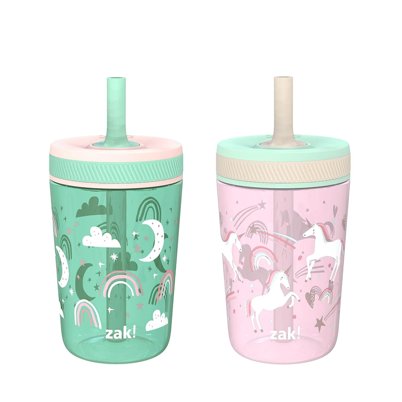 Unicorn and Happy Skies Kelso Kids Leak Proof Tumbler with Lid and Straw - 15 Ounces