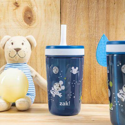 Disney Mickey Mouse Kids Stainless Steel and Plastic Leak Proof Tumbler Set