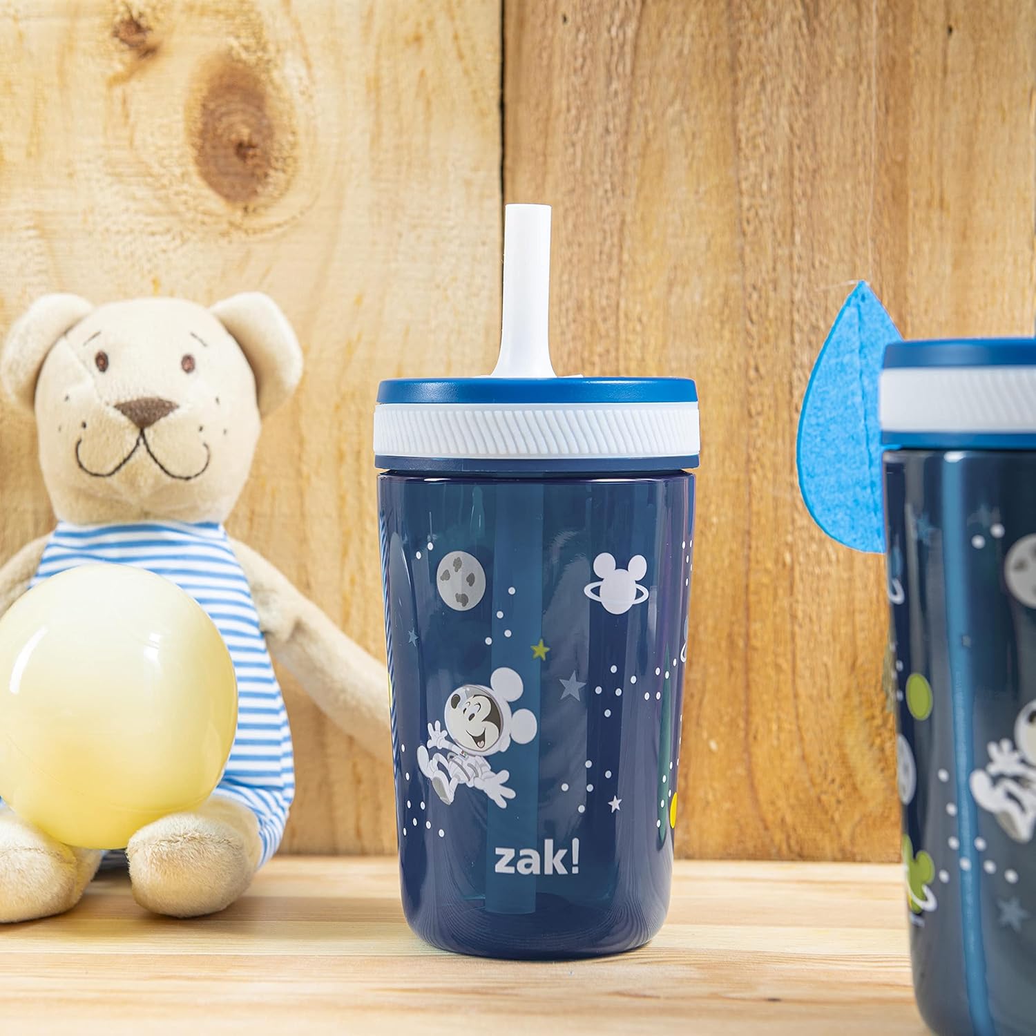 Disney Mickey Mouse Kids Stainless Steel and Plastic Leak Proof Tumbler Set